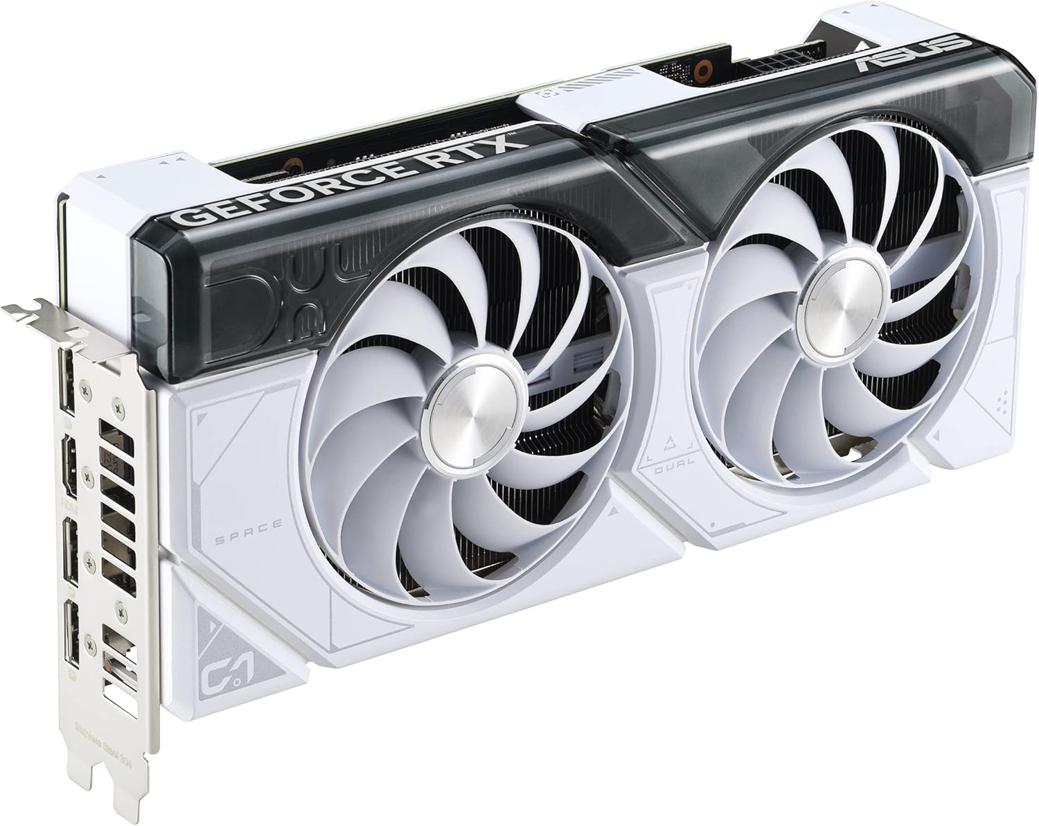 ASUS Dual GeForce RTX™ 4070 White OC Edition 12GB GDDR6X (PCIe 4.0, 12GB GDDR6X, DLSS 3, HDMI 2.1, DisplayPort 1.4a, 2.56-Slot Design, Axial-tech Fan Design, 0dB Technology, and More)