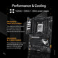 ASUS TUF Gaming X870-PLUS Carte mère WiFi AMD AM5 X870 ATX, 16+2+1, 80A SPS Power Stages, DDR5, PCIe 5.0 Ready, Quatre emplacements M.2, Wi-FI 7, LAN 2,5 Go, HDMI, USB4® 40 Gbit/s, SATA 6 Gbit/s, USB