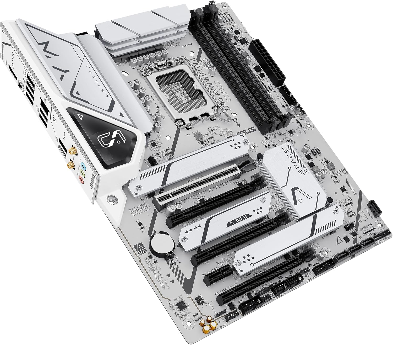 ASUS Z790-AYW Carte mère WiFi W II Intel Z790 (LGA 1700) ATX avec PCIe® 5.0, 3X M.2, 12+1 DrMOS, DDR5, WiFi 6, LAN 2,5 Go, HDMI, USB 10 Gbps Type-C®, USB 10 Gbps Type-C®, Thunderbolt™, USB4®, Aura