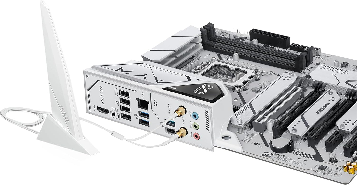ASUS Z790-AYW Carte mère WiFi W II Intel Z790 (LGA 1700) ATX avec PCIe® 5.0, 3X M.2, 12+1 DrMOS, DDR5, WiFi 6, LAN 2,5 Go, HDMI, USB 10 Gbps Type-C®, USB 10 Gbps Type-C®, Thunderbolt™, USB4®, Aura